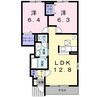 スワン　ＫＩＴＡＭＵＲＡ　Ｃ 2LDKの間取り