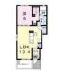 ジュネスＭ　Ⅱ 1LDKの間取り