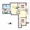 ロイヤルシャーメゾン中俊 2LDKの間取り
