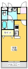 パズ昌栄Ⅱ 1Kの間取り
