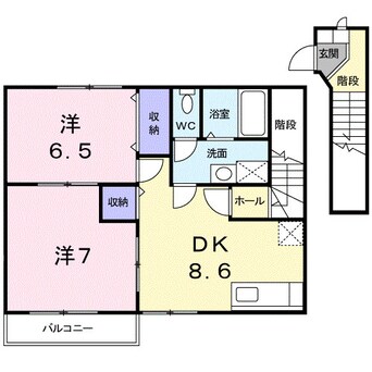 間取図 サニーコ－ト　土居
