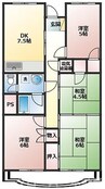 蓬莱マンション 4DKの間取り