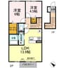 ウルス　カンパーニュ 2LDKの間取り