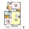 オネスト上林　A棟 2LDKの間取り