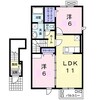 アベニール鶴市Ｂ 2LDKの間取り