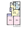 ペルシュワール　デゥー　Ｂ 2DKの間取り