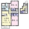 ひまわり　Ｂ 2LDKの間取り