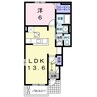 フランⅡ 1LDKの間取り
