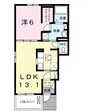 イルクォーレ 1LDKの間取り