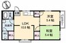 フレグランス宮脇 2LDKの間取り