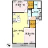 クライノートC 2LDKの間取り