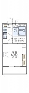 レオパレスシャルム瀬戸 1Kの間取り