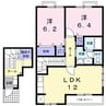 リーヴメゾン北館　Ｃ 2LDKの間取り