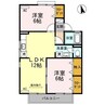ロイヤルコート円座　C棟 2LDKの間取り