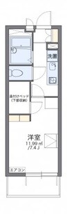レオパレスサンサン木の実 1Kの間取り