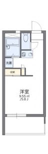 レオパレス宇多津 1Kの間取り