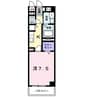 マルベル宇多津 1Kの間取り