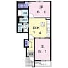 クレストールＫⅡ 2DKの間取り