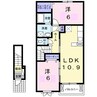 ブローテ高松 2LDKの間取り