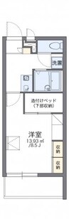 レオパレスグルーデテンポ 1Kの間取り