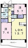 デイ　ドリーム 2LDKの間取り