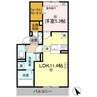 D-ROOM松島 1LDKの間取り