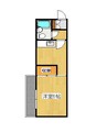 ダイアパレス中新町第2 1Kの間取り