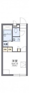 レオパレスアリナン 1Kの間取り