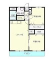 ループサイド 2LDKの間取り