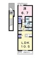 カーサ・エスベランサ 1LDKの間取り