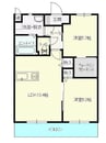 エスペランサ 2LDKの間取り