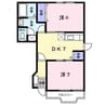 グリーンハイツＡ 2DKの間取り