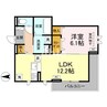 グレイスフル 1LDKの間取り