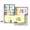 グレイスフル 1LDKの間取り