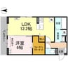 グレイスフル 1LDKの間取り