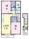 エテルノ　グランツⅠ 2LDKの間取り