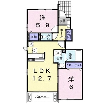 間取図 クリスタル　Ｄ