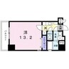 シャンス栗林公園 1Kの間取り