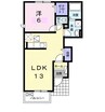 レイジェス　Ｃ 1LDKの間取り