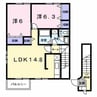 オーブリー真時Ｂ 2LDKの間取り