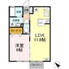コンフォート　イースト 1LDKの間取り
