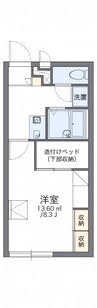 レオパレスヴィルヌーブ 1Kの間取り