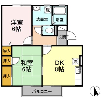 間取図 ベルジュネスJ B棟