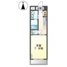 ルマー栗林 1Kの間取り
