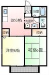 シューグランドールA 2DKの間取り