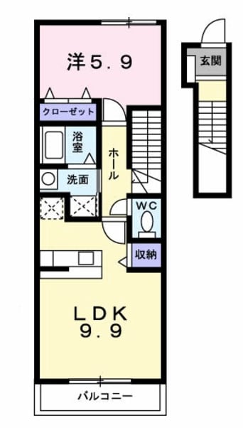 間取図 来夢１番館　Ｂ