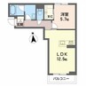 ヴォワレ エ フルール新北町 1LDKの間取り