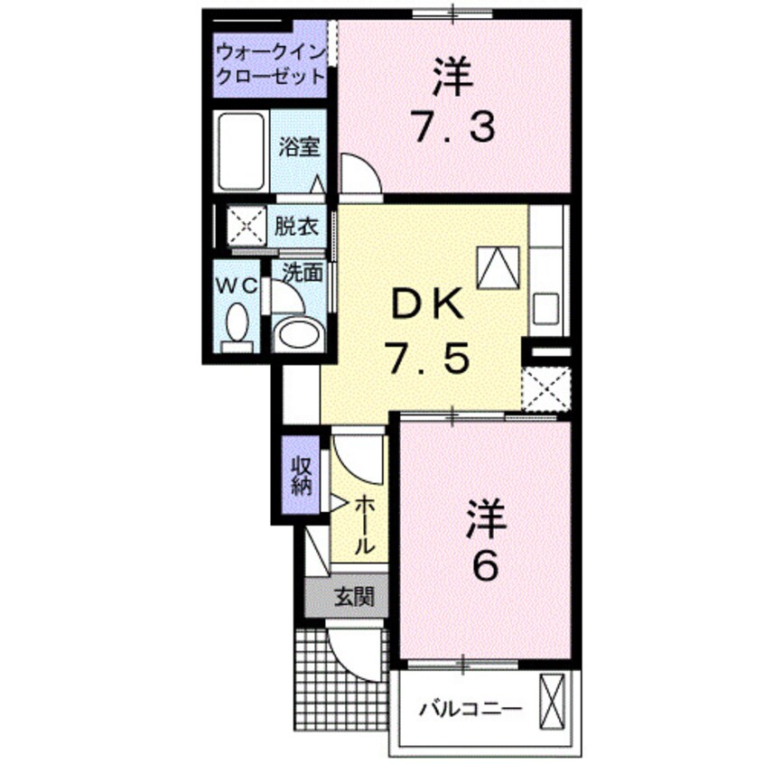 間取図 フェリーチェ　日新Ｂ