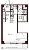 コリドールベルエア 1Rの間取り