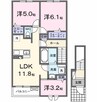 ラ・フォレスタ１ 2LDKの間取り